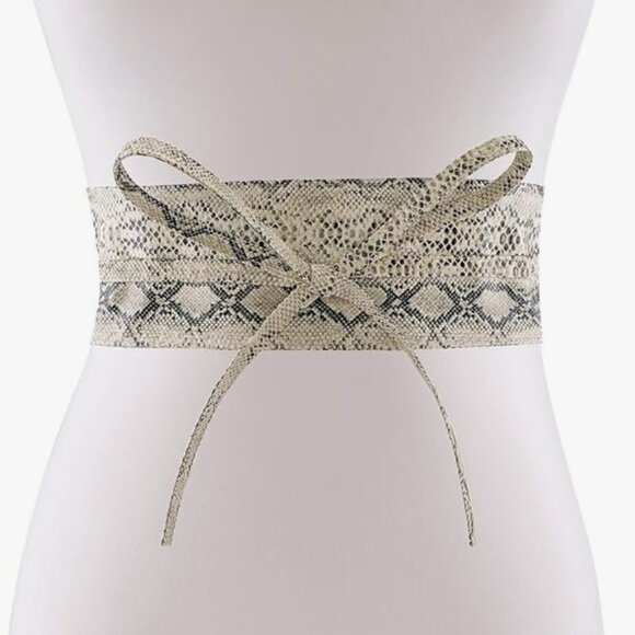 PU Leather Self Tie Wrap Belt main image 12
